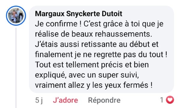 Avis client de Margaux Snyckerte Dutoit