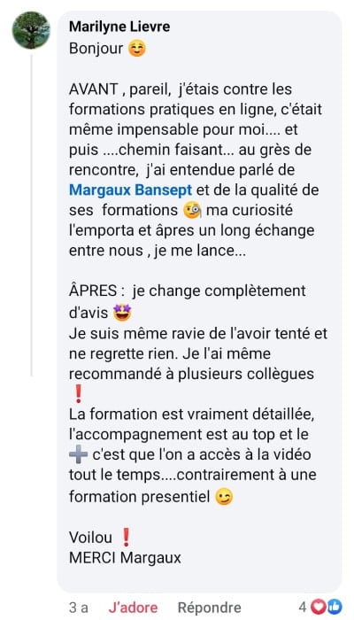 Avis client de Marilyne Lievre